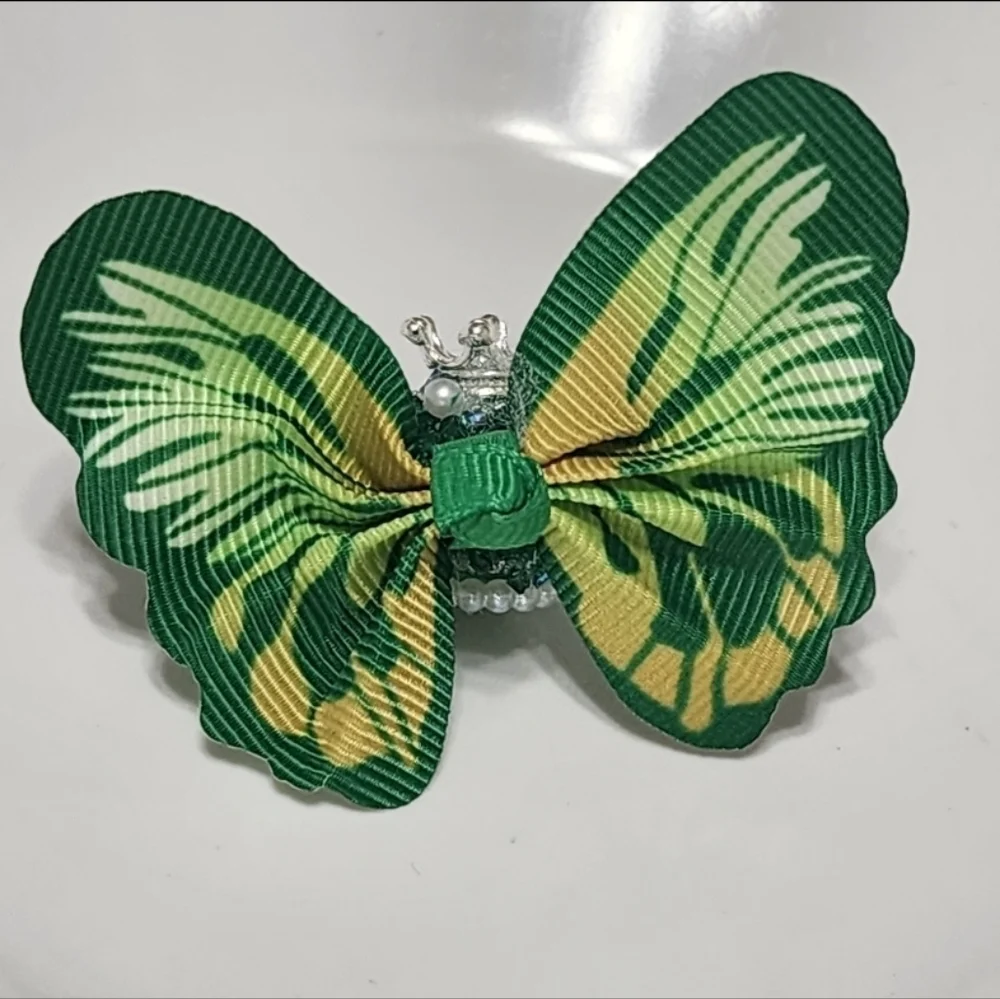 Butterfly Rhinestone Bead Crown Fancy Bead Crafts Crafting Green Multicolor
